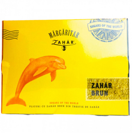 Margaritar Plicuri cu Zahar Brun din Trestie de Zahar 200 buc 1Kg