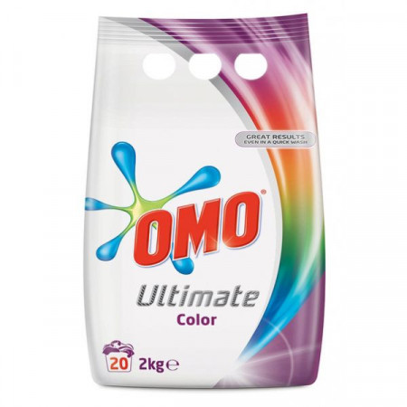 Omo Detergent de Rufe Pudra Automat Ultimate Color pentru 20 Spalari 2kg