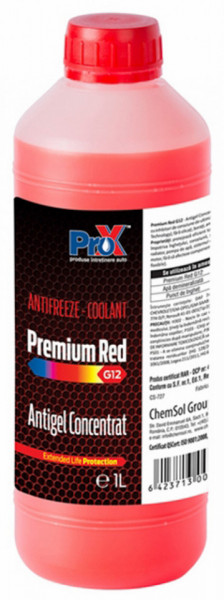 Pro-X Antigel Premium Concentrat G12 Red Pentru Toate Sezoanele 1L