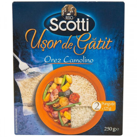 Riso Scotti Usor De Gatit Orez Camolino cu Bob Rotund 250g