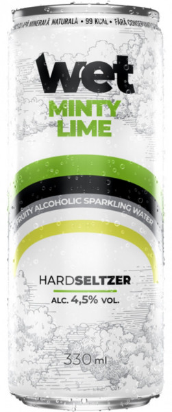 Wet Apa Minerala Naturala Carbogazificata cu Menta Lime 330ML