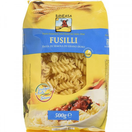 Baneasa Fusili Paste Fainoase din Faina de Grau Dur 500g