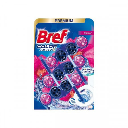 Bref Odorizant de Baie pentru Wc Color Aktiv Flower 3 x 50g