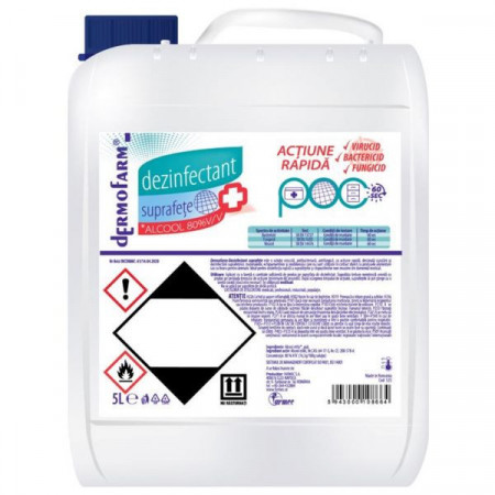 Dermofarm Dezinfectant pentru Suprafete cu Alcool 80% 5l