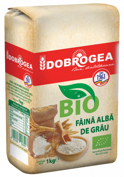Dobrogea Faina Alba de Grau Ecologica 1Kg