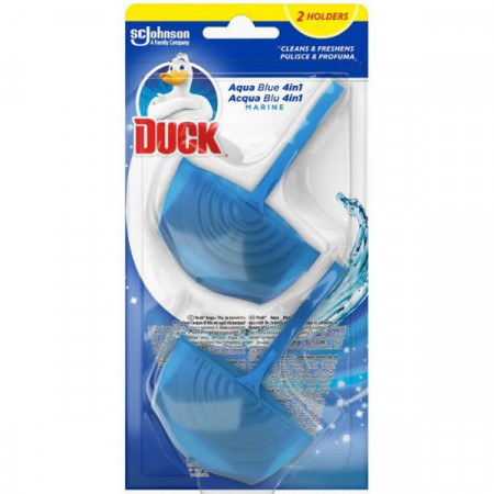 Duck Aparat Odorizant pentru Toaleta Solid 4in1 Aqua Blue Marine 40g 2buc