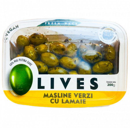 Lyrakis Masline Verzi cu Lamaie 200g