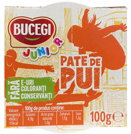 Bucegi Junior Pate de Pui 100g