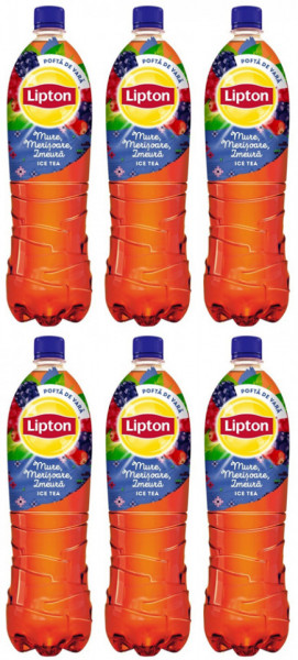 Lipton Bautura Racoritoare Necarbogazoasa cu Suc de Mure Merisoare si Zmeura 6 buc x 1.5L