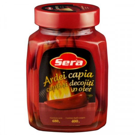 Sera Ardei Capia Intregi Copti si Decojiti In Otet 680g