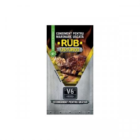 V6Bbq Condiment pentru Marinare Uscata Rub cu Usturoi Prajit 40g