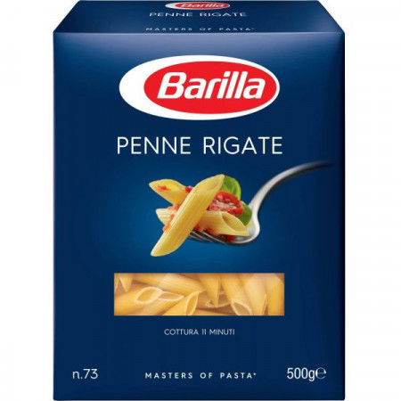Barilla Penne Rigate No 73 Paste Alimentare din Gris de Grau 500g