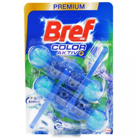 Bref Odorizant de Baie pentru Wc Color Aktiv Blue Eucalypt 2 x 50g