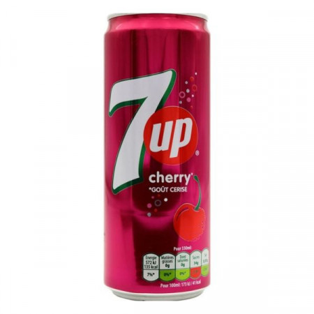 7 up Bautura Racoritoare Carbogazoasa cu Aroma de Cirese 330ml