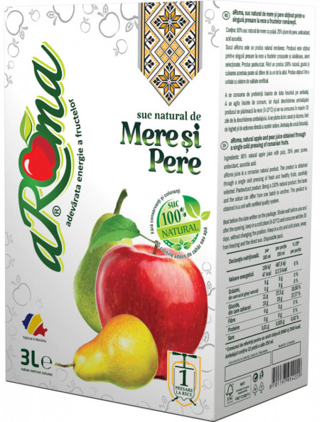 Aroma Suc Natural de Mere si Pere 3L