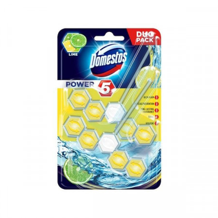 Domestos Odorizant de Baie pentru Wc Power 5 Lime 2 x 55g