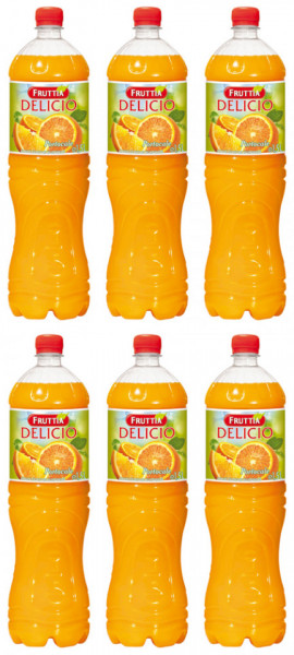 Fruttia Delicio Bautura Racoritoare Necarbonatata cu Portocale 6 buc x 1.5L