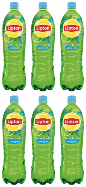 Lipton Bautura Racoritoare Necarbogazoasa cu Ceai Verde Menta si Lamaie Verde 6 buc x 1.5L