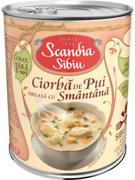 Scandia Sibiu Ciorba de Pui Dreasa cu Smantana 400g