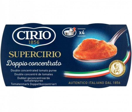 Cirio Dublu Concentrat de Rosii Supercirio 4 buc x 70g