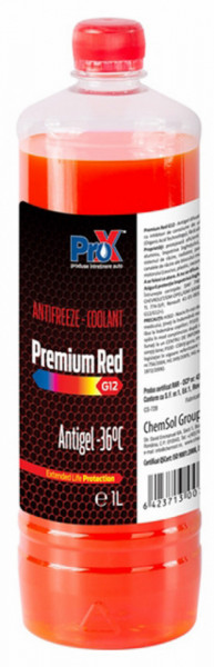 Pro-X Antigel Premium Diluat G12 Red Pentru Toate Sezoanele 1L