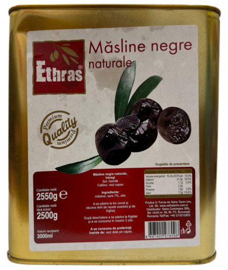 Ethras Masline Negre Naturale 2.55Kg