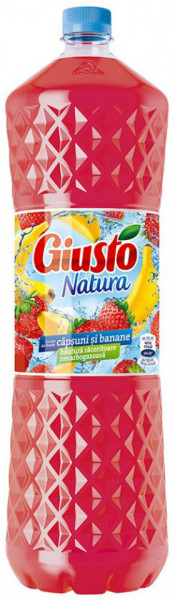 Giusto Natura Bautura Racoritoare Necarbogazoasa cu Banane si Capsuni 2L