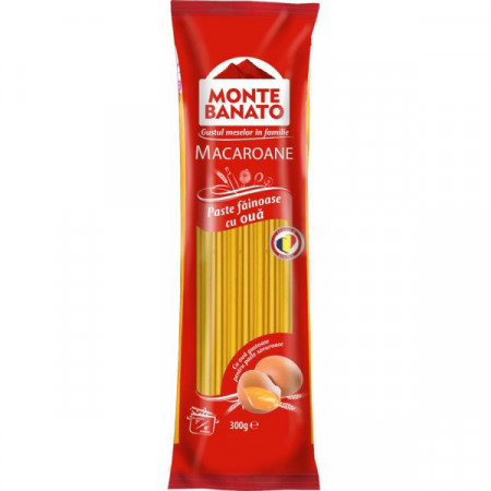 Monte Banato Macaroane Paste Fainoase cu Oua 300g