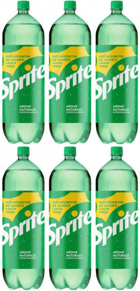 Sprite Bautura Racoritoare Carbogazoasa cu Gust de Lamaie si Lamaie Verde 6 buc x 2.5L