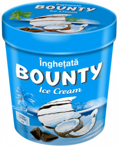 Bounty Inghetata cu Nuca de Cocos cu Lapte si Sos de Ciocolata cu Lapte 500ml