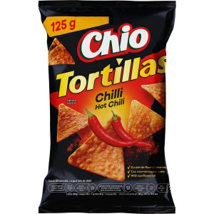 Chio Tortillas Snack din Porumb cu Gust Iute de Chilli 125g