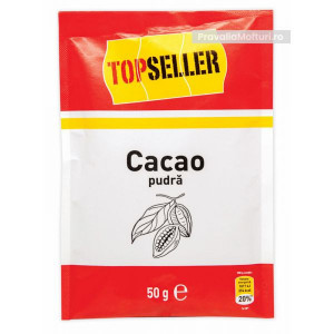 TopSeller Cacao Pudra la Plic cu continut Redus de Grasime 50g