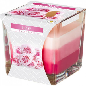 Bispol Lumanare Parfumata in 3 Culori cu Aroma de Trandafir