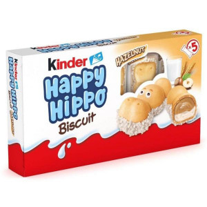 Kinder Happy Hippo Napolitana cu Lapte si Alune de Padure 103.5g