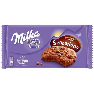 Milka Cookie Sensations Fursecuri cu Cacao cu Interior Moale si Bucatele de Ciocolata cu Lapte 156g