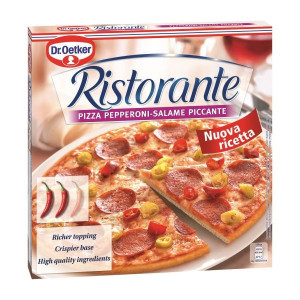 Dr.Oetker Pizza Ristorante cu Ardei Iute Peperoni si Salam 340g