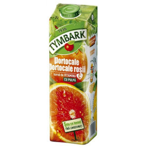 Tymbark Suc de Portocale Rosii cu Pulpa Sursa de Vitamina C 1L