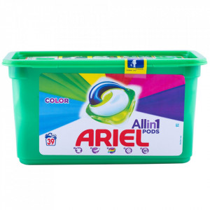 Ariel All in 1 Pods Color Capsule de Detergent pentru Rufe pentru 39 Spalari