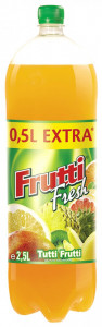 Frutti Fresh Tutti Frutti Bautura Racoritoare Carbogazoasa cu Suc de Fructe 2.5L la Pret de 2L