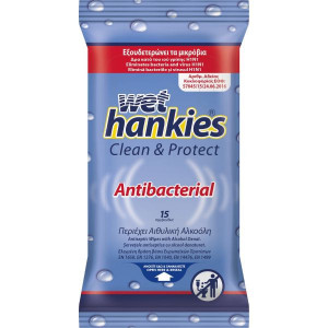Wet Hankies Clean & Protect Servetele Umede Antibacterial 15bucati