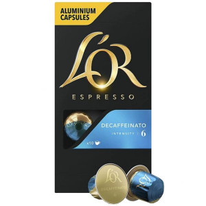 L'or Capsule Cafea Espresso Decaffeinato intensitate 6 10 capsule x 40ml