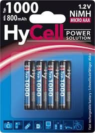 Set 4 acumulatori AAA Hycell 1.2V 1000mAh