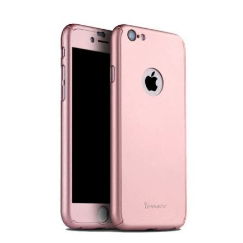 Husa Apple iPhone 6/6S, FullBody MyStyle iPaky Rose-Gold , acoperire completa 360 grade cu folie de sticla gratis