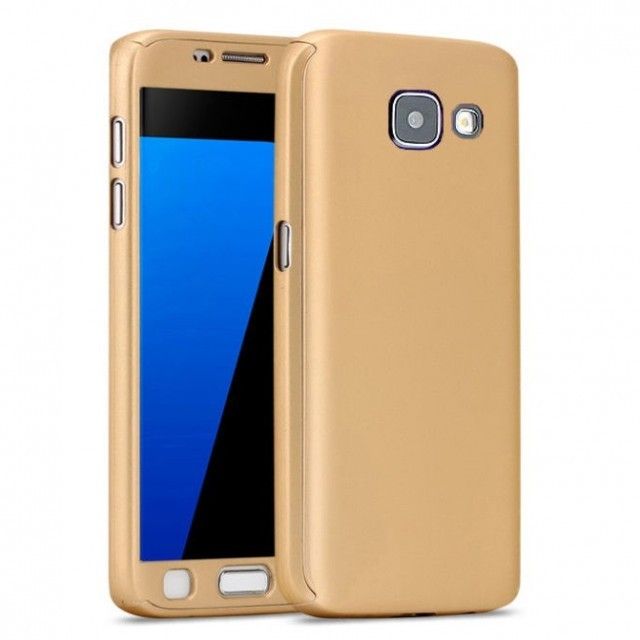 Husa FullBody Elegance Luxury Gold pentru Samsung Galaxy A5 2016 acoperire 360 grade cu folie de protectie GRATIS !