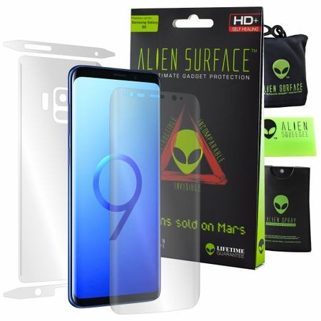 Folie Alien Surface HD, Samsung GALAXY S9, protectie ecran, spate, laterale + Alien Fiber Cadou