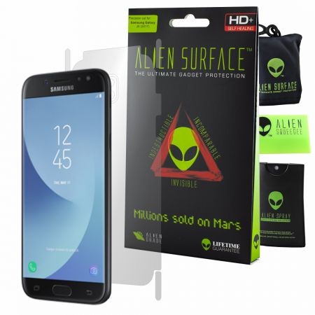 Folie Alien Surface HD, Samsung Galaxy J5 (2017), protectie spate, laterale + Alien Fiber cadou