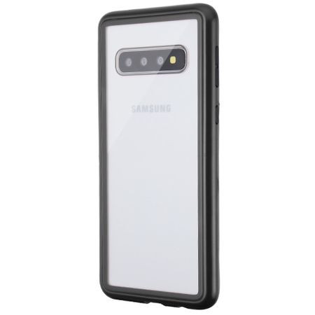 Husa Samsung Galaxy S10 Magnetica 360 grade Black, Perfect Fit cu spate de sticla securizata premium