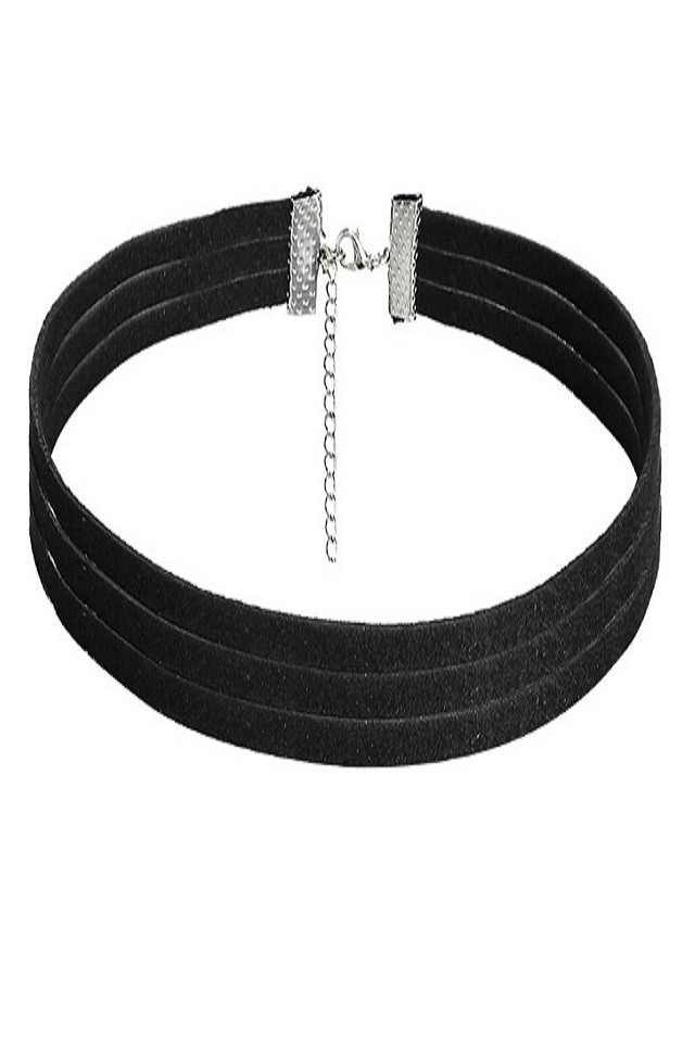 Choker Fashion Black MS - Colier elegant pentru gat - Black Delux