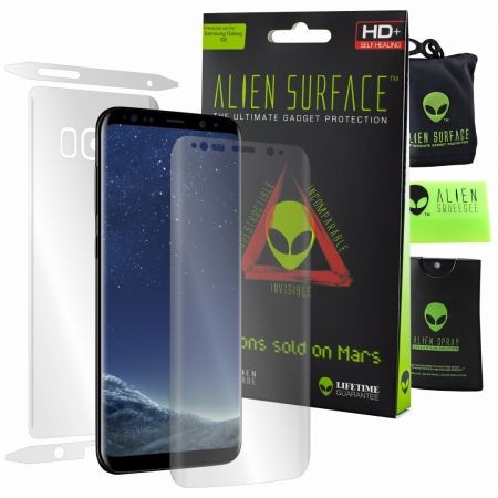 Folie Alien Surface HD, Samsung GALAXY S8, protectie ecran, spate, laterale + Alien Fiber Cadou