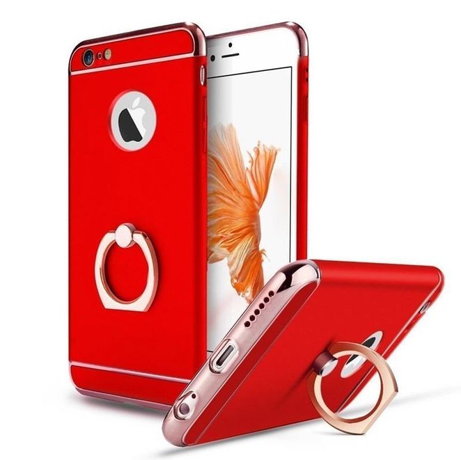 Husa Apple iPhone 6 Plus/6S Plus, Elegance Luxury 3in1 Ring Red